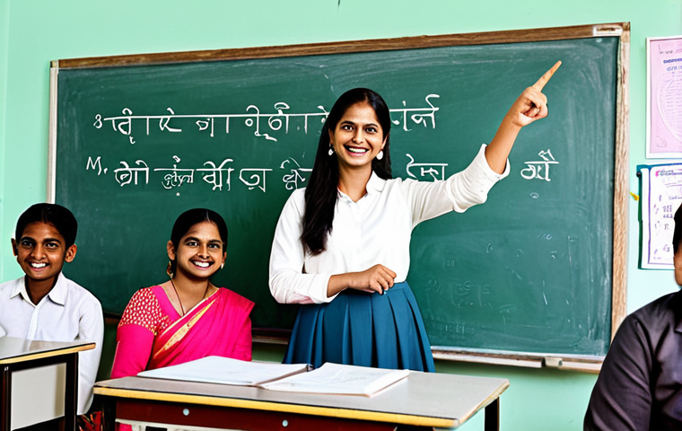 TESOL 강사가 직면하는 도전 과제 - **

"A smiling female teacher in a classroom setting, surrounded by diverse students, all fully clot...