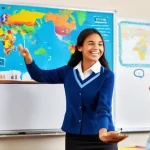 TESOL 자격증과 관련된 시험 전략 - **Prompt 1: Empowering Global Communication Through TESOL**
    A vibrant, modern classroom scene. A...