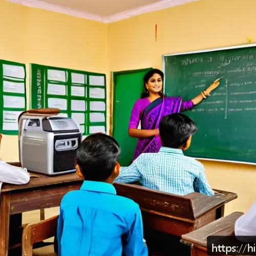 TESOL 관련 장학금 정보 - A vibrant classroom scene in India where diverse students are engaged in a TESOL scholarship worksho...